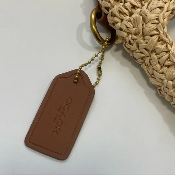 Coach Natural Straw Crochet Tote Bag - Picture 3 of 4